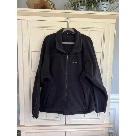 Marmot size XXL men’s black fleece zip up jacket - Picture 1 of 3